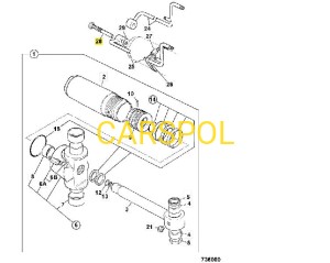 Restrictor banjo bolt for JCB 3CX 4CX ZAM