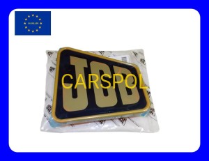 Plate JCB badge yellow on black for JCB 3CX 4CX ORG